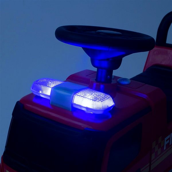 Odrážadlo BABY MIX detské odrážadlo so zvukom Mercedes hasiči červené Vlastnosti/technológia