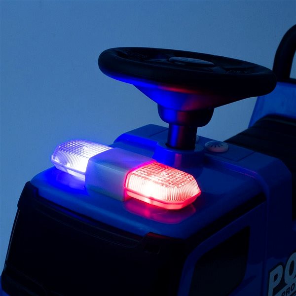 Futóbicikli BABY MIX Gyermek futóbicikli hanggal Mercedes rendőrség kék Jellemzők/technológia