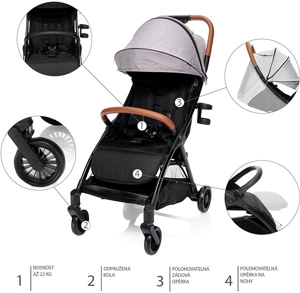 Baby Buggy ZOPA Quiq Blacky Grey ...