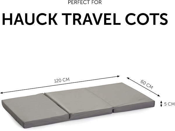 Matrac HAUCK Összecsukható matrac 120×60 cm grey ...
