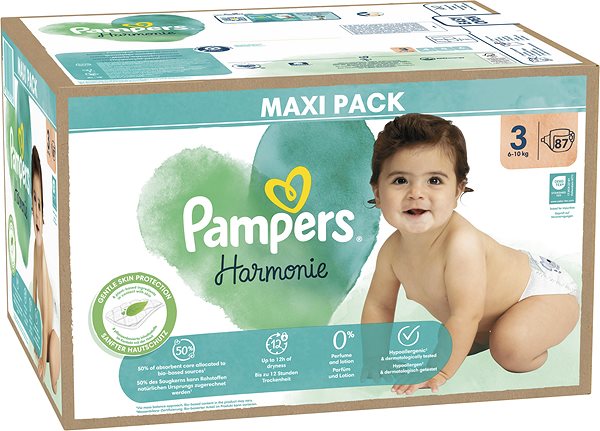 Jednorazové plienky PAMPERS Harmonie Baby veľkosť 3 (87 ks) ...