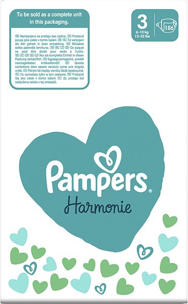 Eldobható pelenka Pampers Harmonie Baby, 3 (186 db) ...