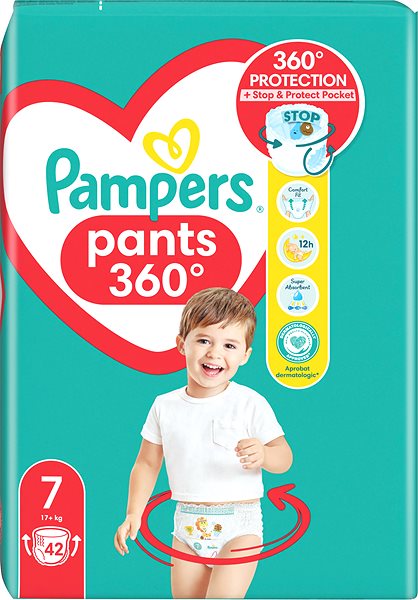 Plienkové nohavičky PAMPERS Pants veľkosť 7 (42 ks) ...