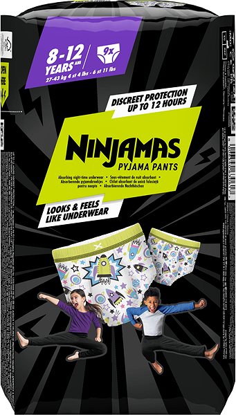 Plienkové nohavičky PAMPERS Ninjamas Pyjama Pants Kozmické lode 8 – 12 rokov (9 ks) ...