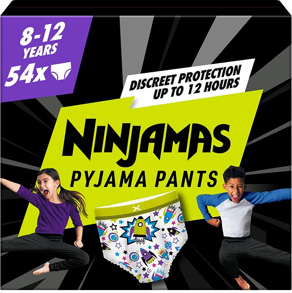 Bugyipelenka Pampers Ninjamas Pyjama Pants, űrhajós, 8-12 év (54 db) ...