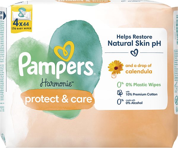 Popsitörlő PAMPERS Harmony Protect & Care 4×44 ...