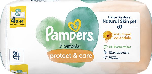 Popsitörlő PAMPERS Harmony Protect & Care 4×44 ...