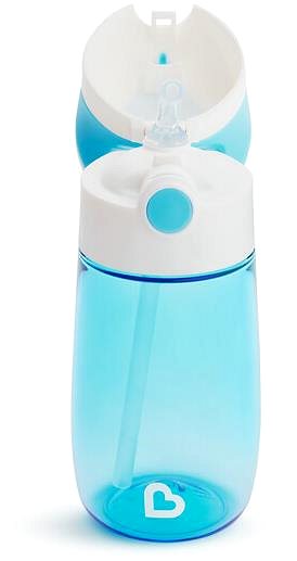 Gyerek kulacs Munchkin Flip & Go™ szívószálas pohár, kék, 355 ml ...