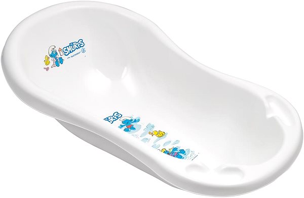 Babakád MALTEX kád leeresztő dugóval, Hupikék törpikék, fehér, 84 cm ...