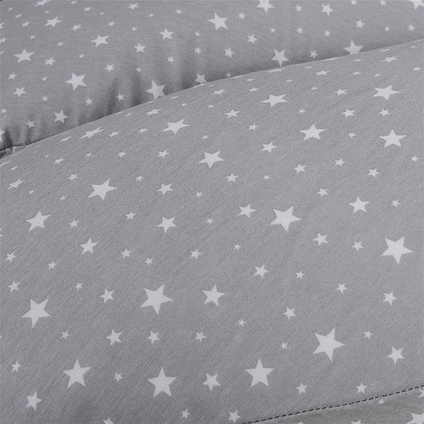 Dojčiaci vankúš CEBA Huggy Basic Grey Stars 150 × 60 × 37 cm ...