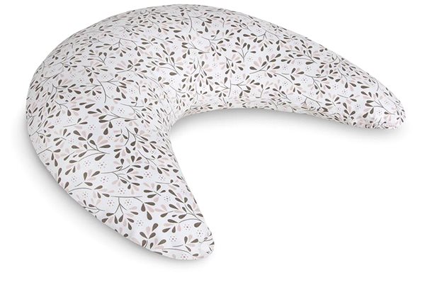 CEBA Huggy Basic Tiny Leaves 150 × 60 × 37 cm nursing pillow.