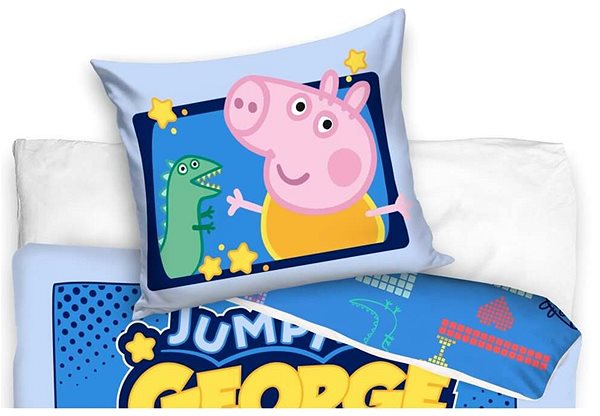 Dětské povlečení TIPTRADE Prasátko Peppa George Jumping Game 140 × 200 cm ...