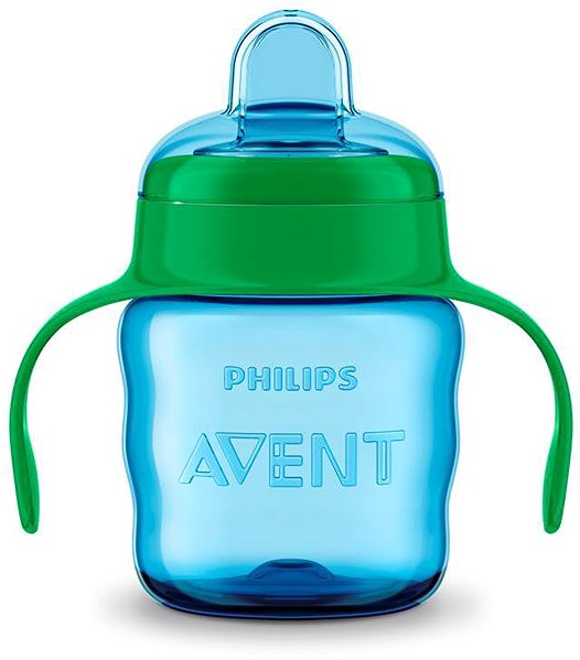 Láhev na pití pro děti Philips AVENT Hrneček pro první doušky Classic 200 ml chlapec + dárek Petite&Mars miska 6m+ ...