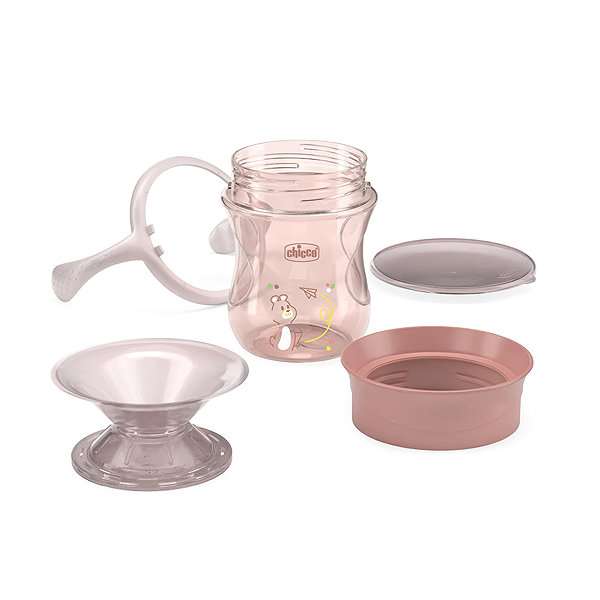 Tanulópohár CHICCO 360 Perfect X füllel, 200 ml, rózsaszín ...