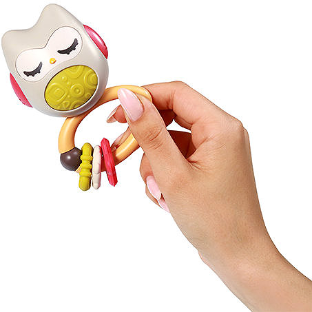 Csörgő BabyOno rágóka csörgővel Owl 3 m+ ...