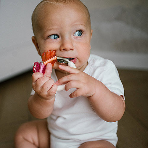 Csörgő BabyOno rágóka csörgővel Fruits 3 m+ ...