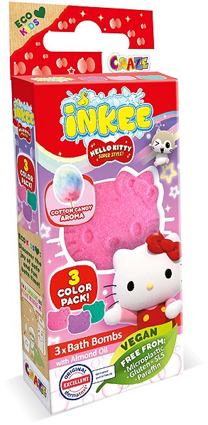 Fürdőbomba CRAZE Inkee Hello Kitty 3× 15 g ...
