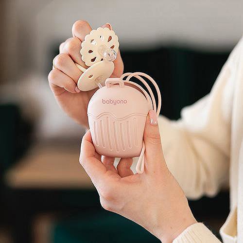 BabyOno pacifier case, pink .