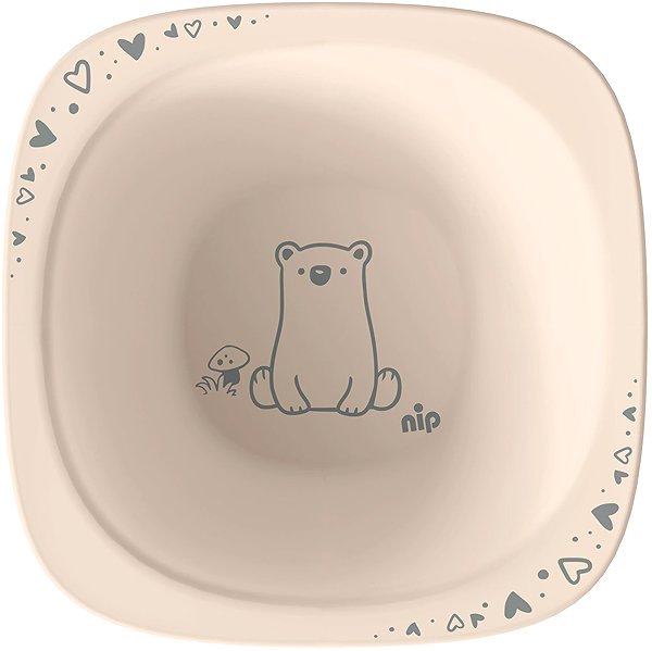 Gyerektányér NIP Nature Line Pink tányér, 4 hó+, 2 db ...