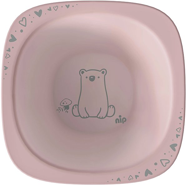 Gyerektányér NIP Nature Line Pink tányér, 4 hó+, 2 db ...