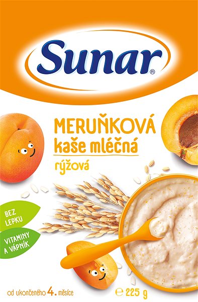 Mléčná kaše Sunar meruňková kaše mléčná rýžová 225 g ...