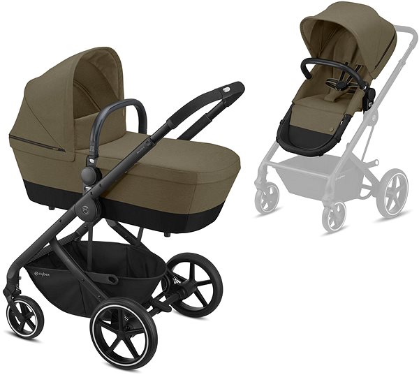 Baby Buggy CYBEX Balios S 2-in-1 BLK Classic Beige Lateral view