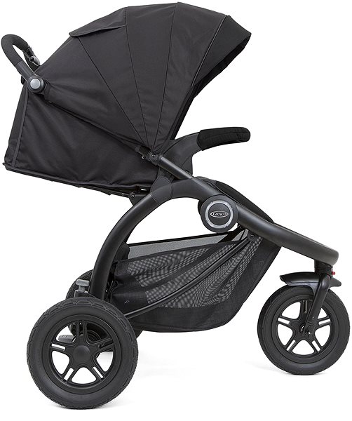 Baby Buggy GRACO TrailRider Black Lateral view