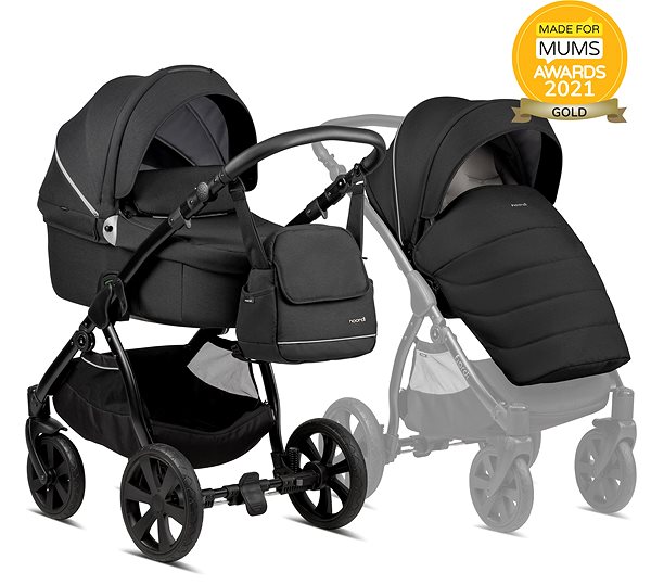 Baby Buggy NOORDI Fjordi 2022 2-in-1 Black Features/technology
