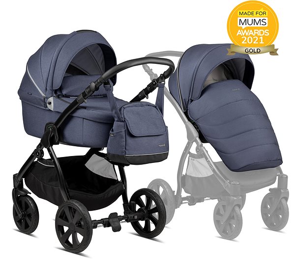 Baby Buggy NOORDI Fjordi 2022 2-in-1 Jeans Blue Features/technology