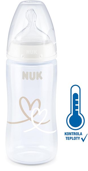 Cumisüveg NUK FC+ cumisüveg hőmérséklet-szabályozóval 300 ml, fehér ...