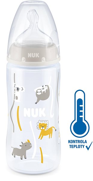 Dojčenská fľaša NUK FC+ fľaša s kontrolou teploty 300 ml, béžová ...
