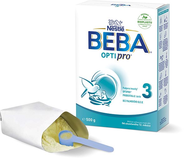 Dojčenské mlieko BEBA OPTIPRO 3 batoľacie mlieko, 4× 500 g ...