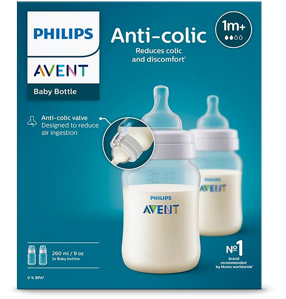 Cumisüveg Philips AVENT Anti-Colic 260 ml, 1h+, 2 db ...