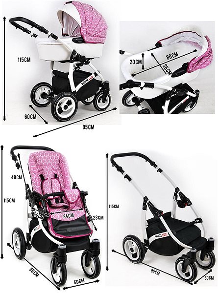 Baby Buggy RAF-POL 3-in-1 White Lux Carbon Technical draft
