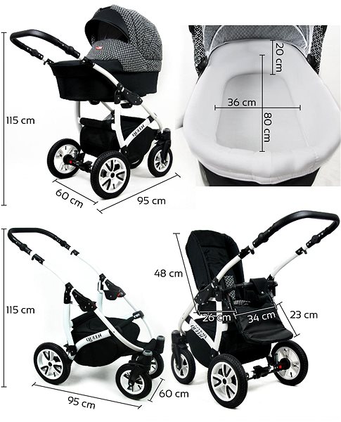 Baby Buggy RAF-POL Queen Sweet Pink Technical draft