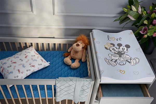 Pelenkázó alátét CEBA BABY puha pelenkázó alátét Cosy 50 × 70 cm, Disney Minnie & Mickey Blue ...