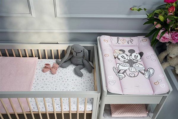 Prebaľovacia podložka CEBA BABY prebaľovacia podložka mäkká na komodu 50 × 70 cm, Disney Minnie & Mickey Pink ...