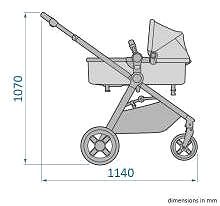 Baby Buggy Maxi-Cosi Zelia 3 Essential, Black Technical draft