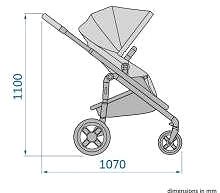 Baby Buggy Maxi-Cosi Plaza+ 2-in-1 Essential, Graphite Technical draft