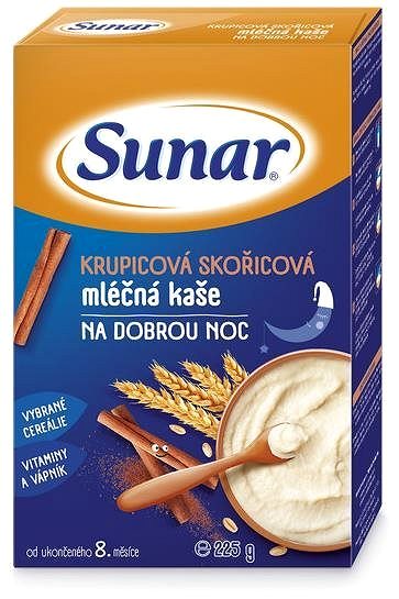Mléčná kaše Sunar skořicová krupicová kaše mléčná na dobrou noc 6× 225 g ...