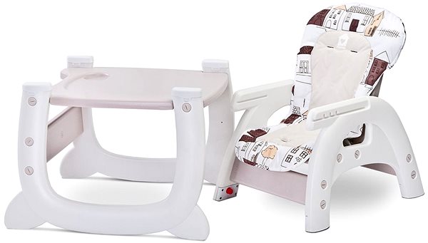 High Chair CARETERO Homee - Grey Features/technology