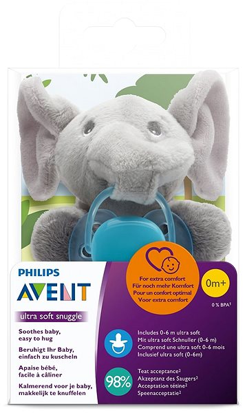 Szundikendő Philips AVENT plüss játék / cumi - elefánt ...