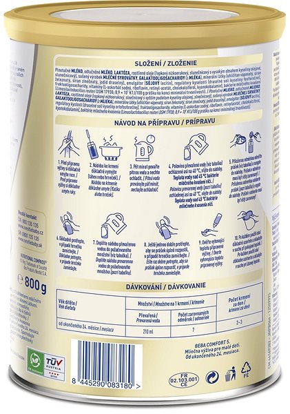 Baby Milk BEBA COMFORT 5 Toddler Milk (6×800 g) Features/technology