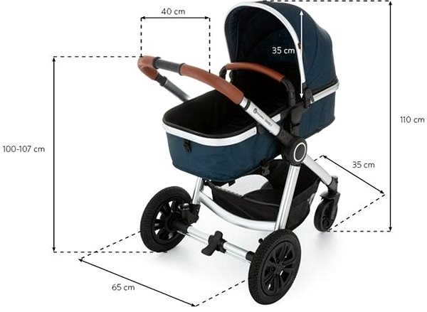 Baby Buggy Petite & Mars Grand II Platinum Indigo 2-in-1 2020 Technical draft
