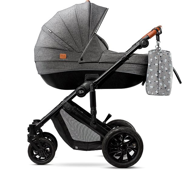 Baby Buggy Kinderkraft Prime 3-in-1 2020 Grey Lateral view