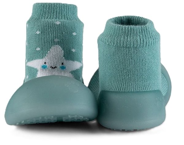 Chameleon Sock Booties Blue Starfish size 115 .