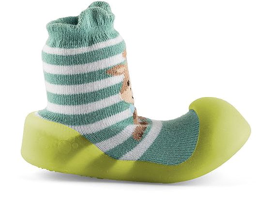 Chameleon sock booties Blue Giraffe size 135 .