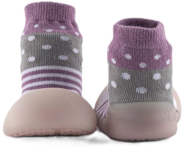 Chameleon Sock booties Lilac Polka size 115 .