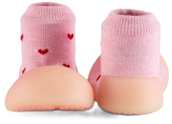Chameleon Sock booties Heart size 115 .