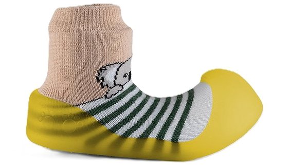 Chameleon sock booties Koala size 115 .